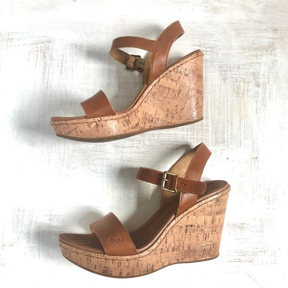 boc Shoes - BOC by Born Tan Allyson Wedge Cork Sandals - 9